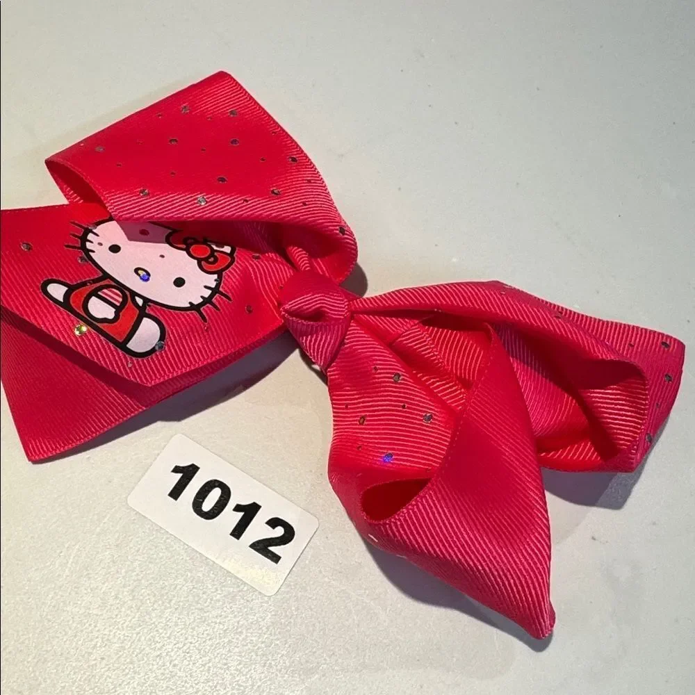 1012 Hot Pink Hello Kitty Hair Bow Alligator Clip‎